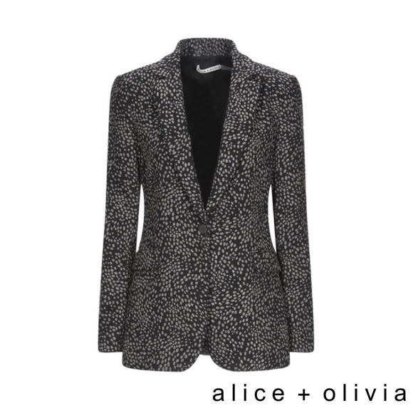 Alice + Olivia Jackets & Blazers - New! ALICE + OLIVIA Animal Print Jacquard Blazer